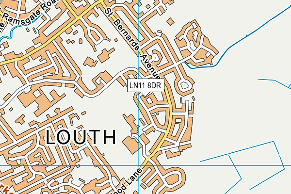 LN11 8DR map - OS VectorMap District (Ordnance Survey)