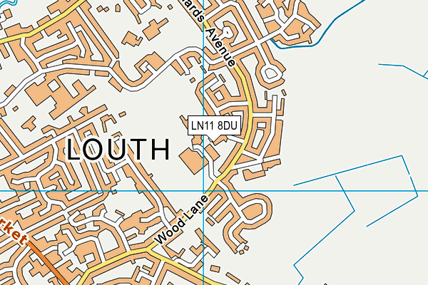Louth & District Indoor Bowls Club map (LN11 8DU) - OS VectorMap District (Ordnance Survey)