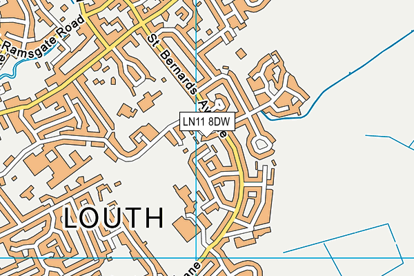 LN11 8DW map - OS VectorMap District (Ordnance Survey)
