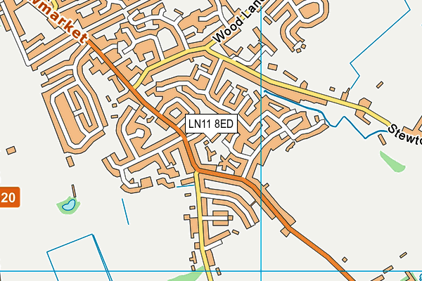 LN11 8ED map - OS VectorMap District (Ordnance Survey)