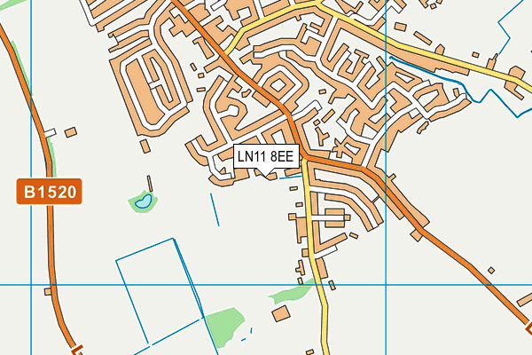 LN11 8EE map - OS VectorMap District (Ordnance Survey)