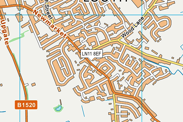 LN11 8EF map - OS VectorMap District (Ordnance Survey)