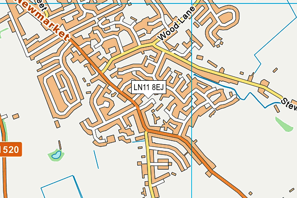 LN11 8EJ map - OS VectorMap District (Ordnance Survey)