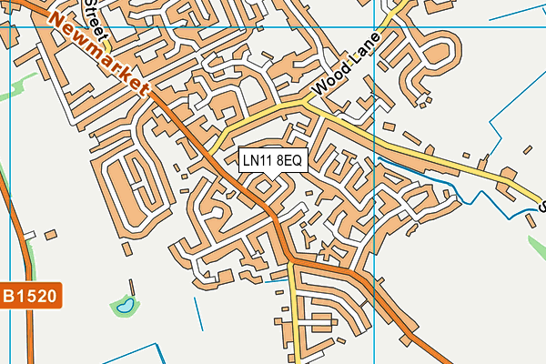 LN11 8EQ map - OS VectorMap District (Ordnance Survey)