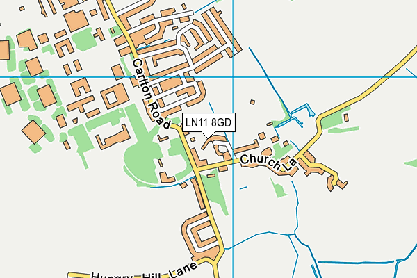 LN11 8GD map - OS VectorMap District (Ordnance Survey)