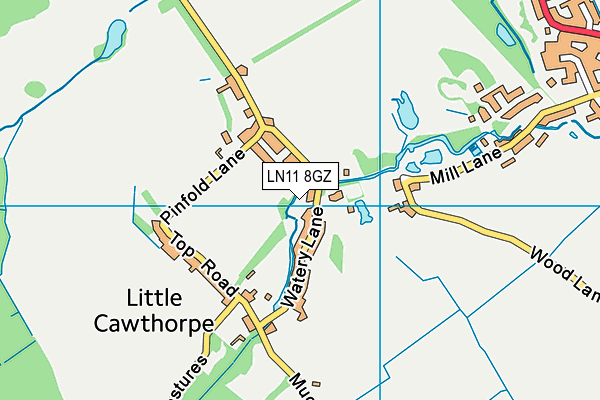 LN11 8GZ map - OS VectorMap District (Ordnance Survey)