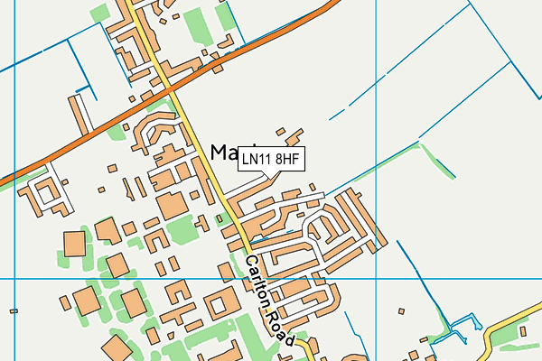 LN11 8HF map - OS VectorMap District (Ordnance Survey)