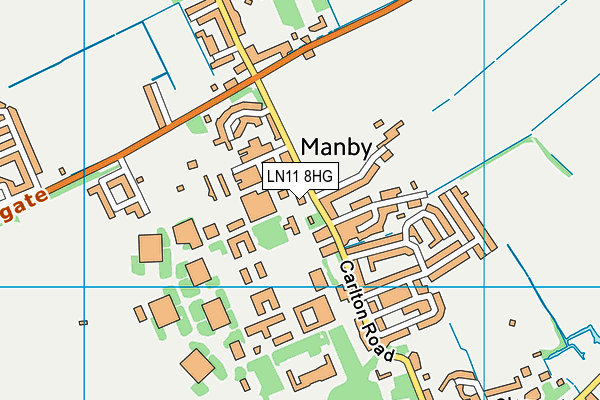 LN11 8HG map - OS VectorMap District (Ordnance Survey)