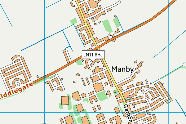 LN11 8HJ map - OS VectorMap District (Ordnance Survey)