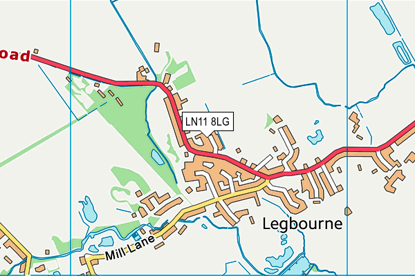 LN11 8LG map - OS VectorMap District (Ordnance Survey)