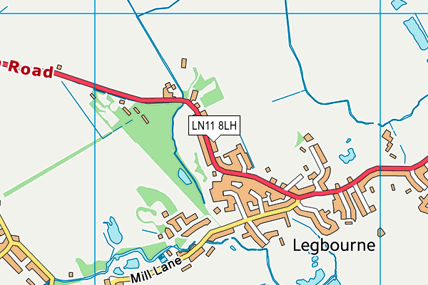 LN11 8LH map - OS VectorMap District (Ordnance Survey)