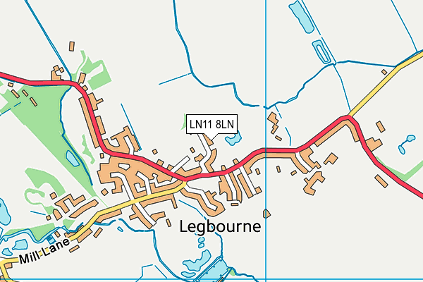 LN11 8LN map - OS VectorMap District (Ordnance Survey)