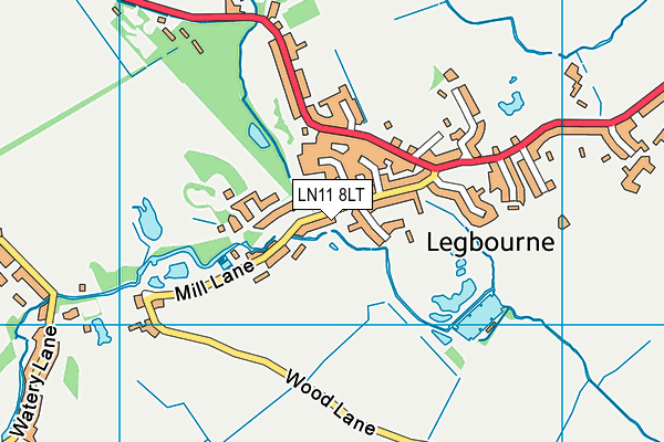 LN11 8LT map - OS VectorMap District (Ordnance Survey)