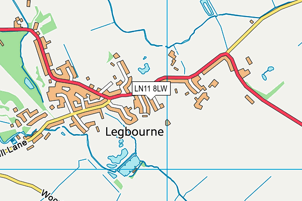 LN11 8LW map - OS VectorMap District (Ordnance Survey)