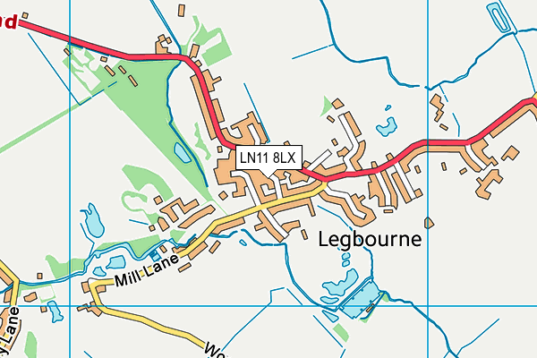 LN11 8LX map - OS VectorMap District (Ordnance Survey)