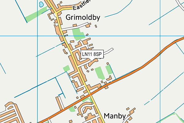 Grimoldby & District Cricket Club map (LN11 8SP) - OS VectorMap District (Ordnance Survey)