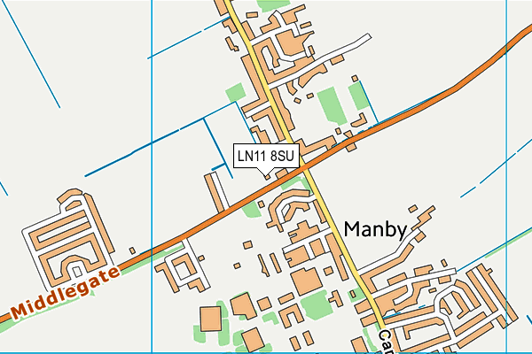 LN11 8SU map - OS VectorMap District (Ordnance Survey)