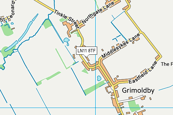 LN11 8TF map - OS VectorMap District (Ordnance Survey)