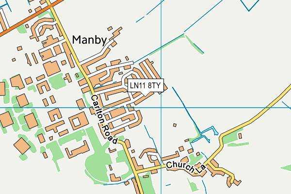 LN11 8TY map - OS VectorMap District (Ordnance Survey)
