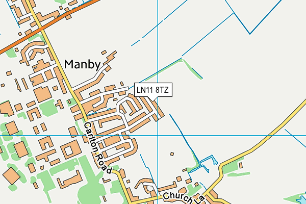 LN11 8TZ map - OS VectorMap District (Ordnance Survey)