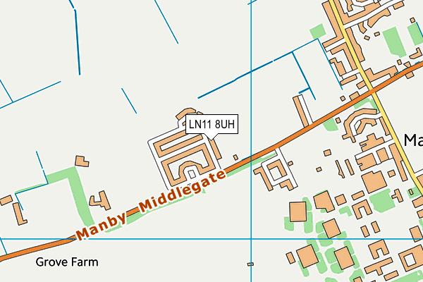 LN11 8UH map - OS VectorMap District (Ordnance Survey)
