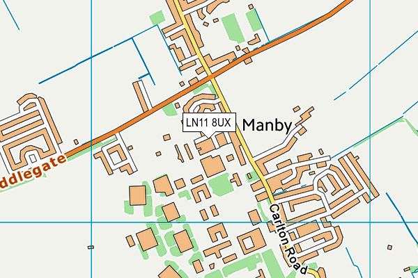 LN11 8UX map - OS VectorMap District (Ordnance Survey)