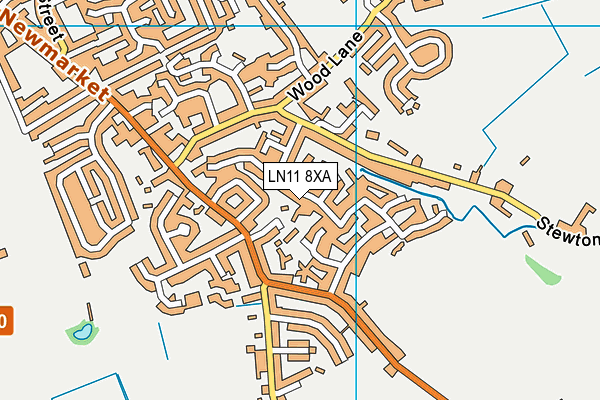 LN11 8XA map - OS VectorMap District (Ordnance Survey)