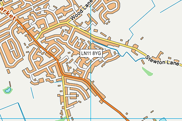 LN11 8YG map - OS VectorMap District (Ordnance Survey)