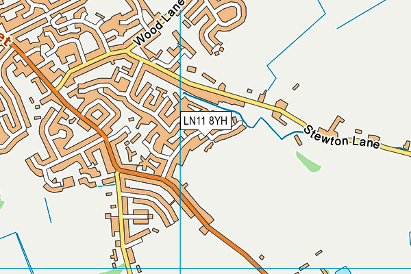 LN11 8YH map - OS VectorMap District (Ordnance Survey)