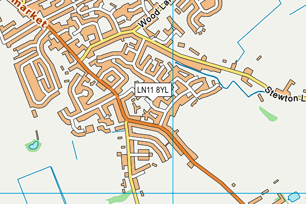 LN11 8YL map - OS VectorMap District (Ordnance Survey)
