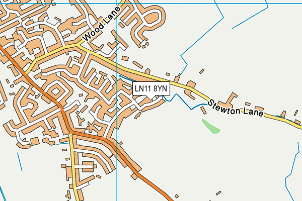 LN11 8YN map - OS VectorMap District (Ordnance Survey)