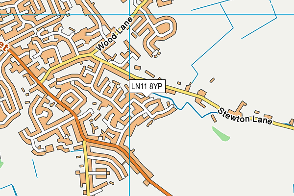 LN11 8YP map - OS VectorMap District (Ordnance Survey)