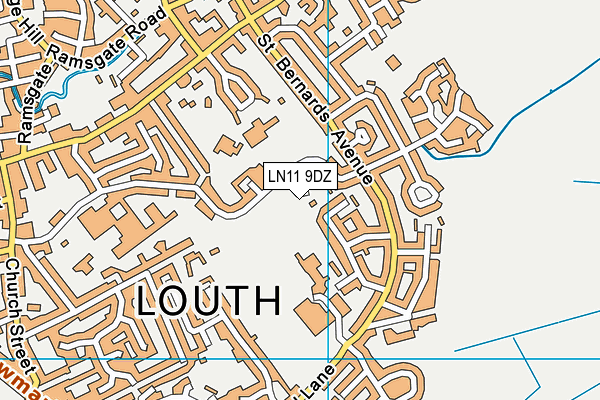 LN11 9DZ map - OS VectorMap District (Ordnance Survey)