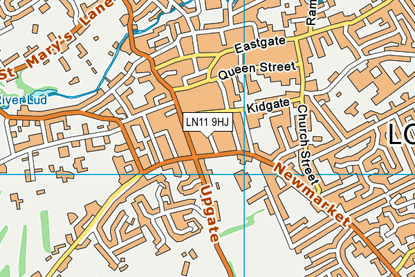 Map of 10 LEE STREET LOUTH FREEHOLD LTD at district scale