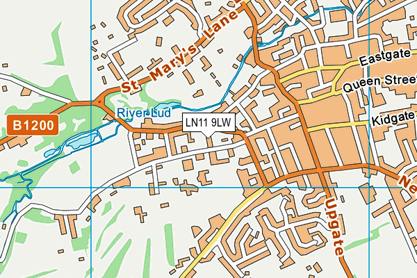 LN11 9LW map - OS VectorMap District (Ordnance Survey)