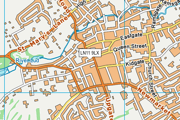 LN11 9LX map - OS VectorMap District (Ordnance Survey)