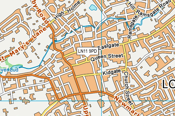 LN11 9PD map - OS VectorMap District (Ordnance Survey)