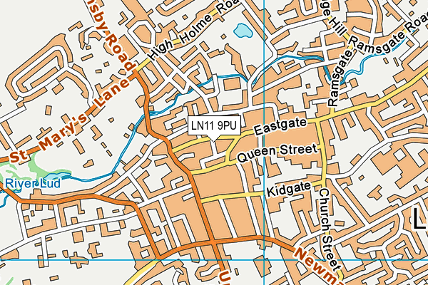 LN11 9PU map - OS VectorMap District (Ordnance Survey)