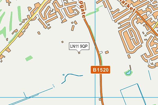London Road Pavilion - Louth map (LN11 9QP) - OS VectorMap District (Ordnance Survey)