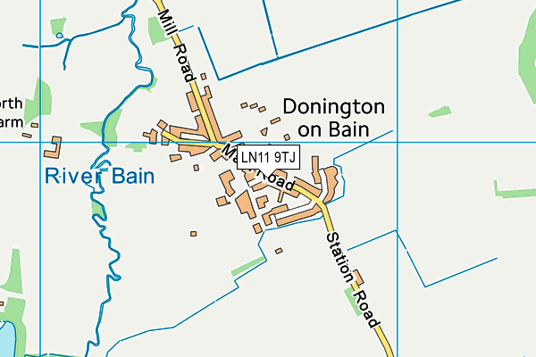The Donington-on-Bain School map (LN11 9TJ) - OS VectorMap District (Ordnance Survey)