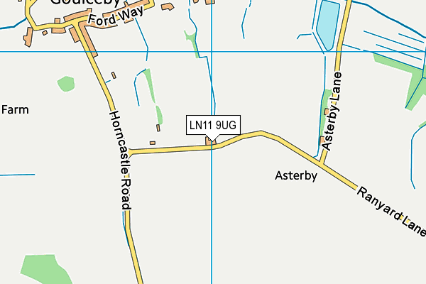 LN11 9UG map - OS VectorMap District (Ordnance Survey)