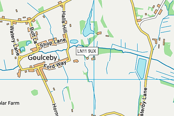 LN11 9UX map - OS VectorMap District (Ordnance Survey)