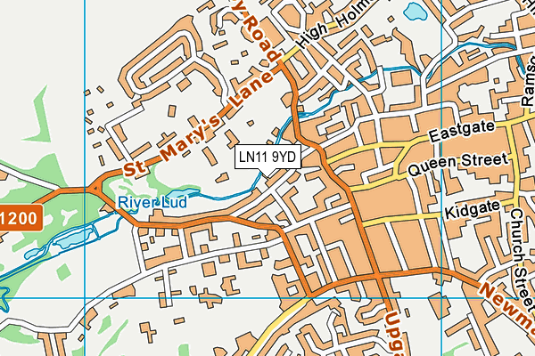 LN11 9YD map - OS VectorMap District (Ordnance Survey)