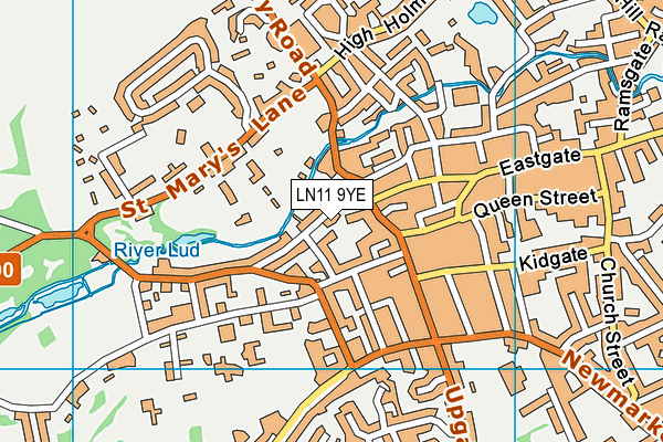 LN11 9YE map - OS VectorMap District (Ordnance Survey)
