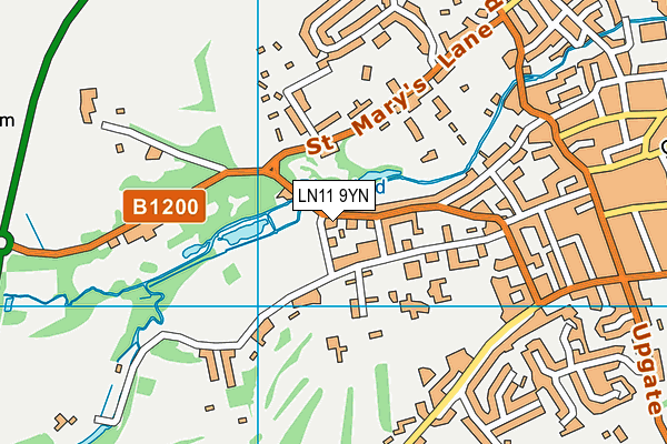 LN11 9YN map - OS VectorMap District (Ordnance Survey)