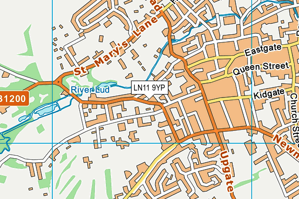 LN11 9YP map - OS VectorMap District (Ordnance Survey)