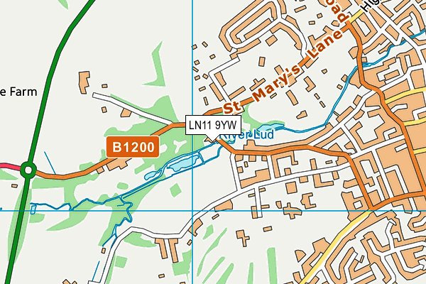 LN11 9YW map - OS VectorMap District (Ordnance Survey)