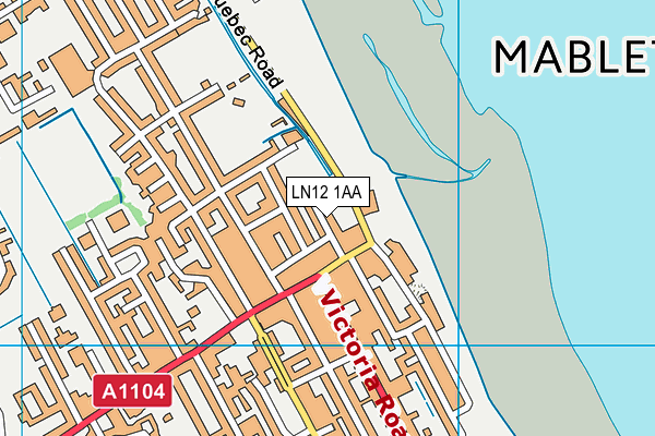 LN12 1AA map - OS VectorMap District (Ordnance Survey)