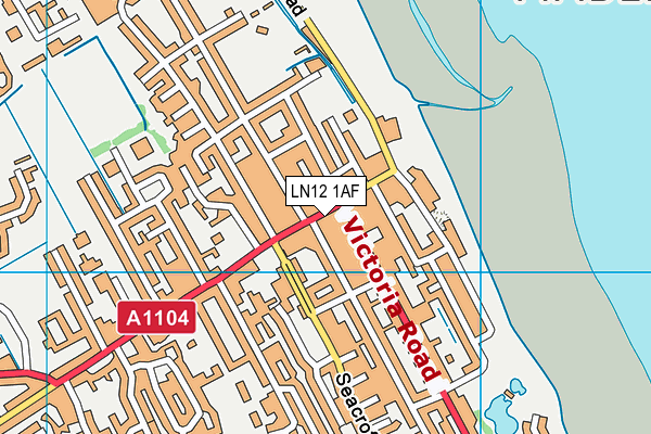 LN12 1AF map - OS VectorMap District (Ordnance Survey)
