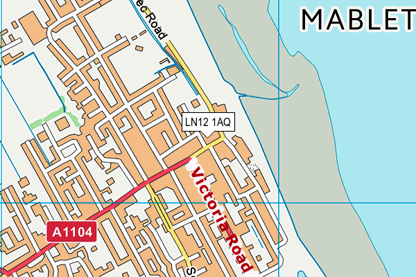 LN12 1AQ map - OS VectorMap District (Ordnance Survey)